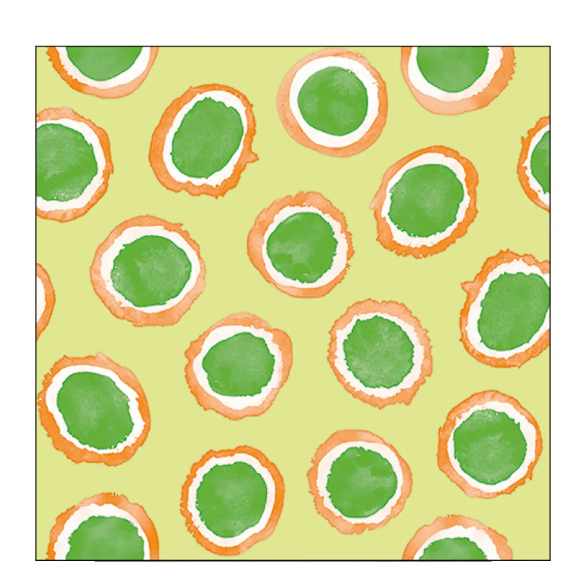 Ambiente Papierservietten Kringel Punkte grün, Amara green, 33x33cm