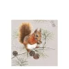 Ambiente Papierservietten Eichhörnchen im Winter, 25x25cm