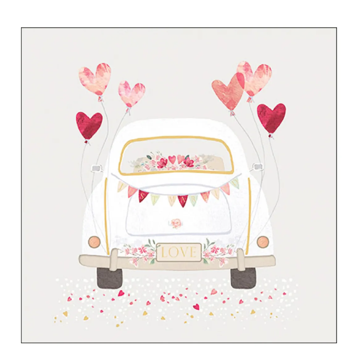 Ambiente Papierservietten Hochzeit, Just Married, 33x33cm