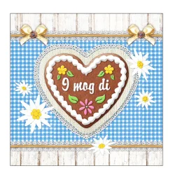 Ambiente Papierservietten Bayerisch-Alpenländisch: I mog di, 33x33cm