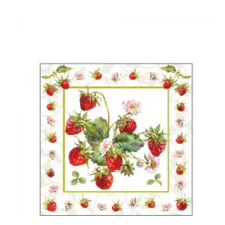 Ambiente Papierservietten Erdbeeren, 25x25cm