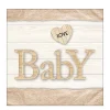 Ambiente Papierservietten Geburt, Holzoptik Baby, Baby Love Nature, 33x33cm