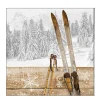 Ambiente Papierservietten Retro Ski im Winterwald, 33x33cm
