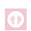 Ambiente Papierservietten Geburt, Babyfüße rosa, 25x25cm