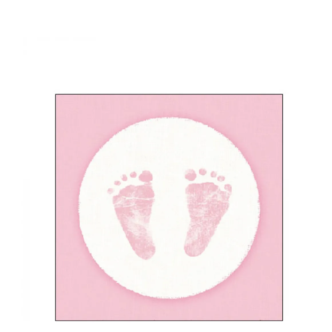 Ambiente Papierservietten Geburt, Babyfüße rosa, 25x25cm