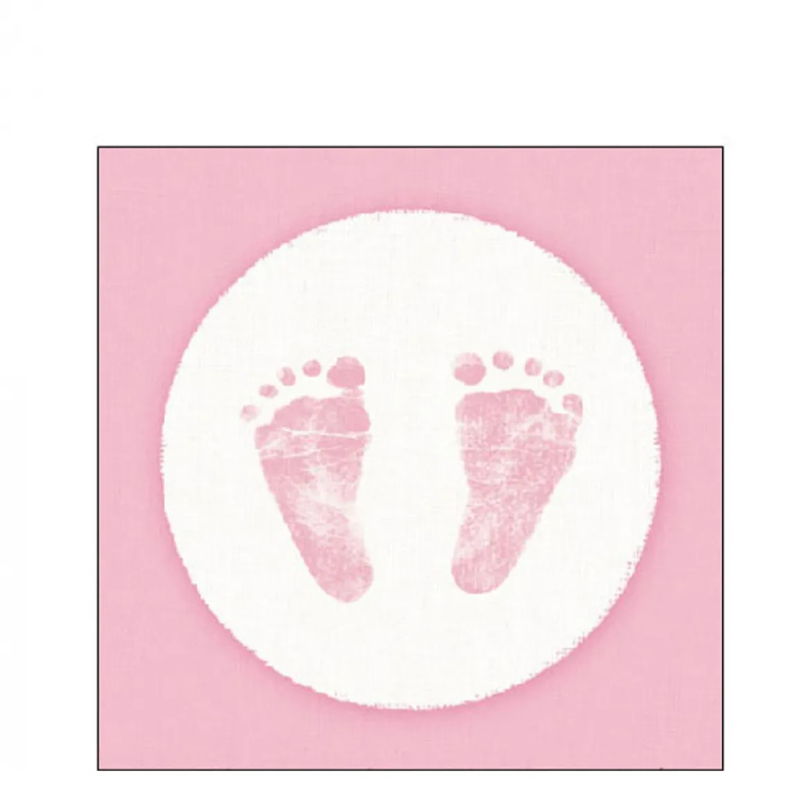 Ambiente Papierservietten Geburt, Babyfüße rosa, 25x25cm