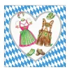 Ambiente Papierservietten Bayerische Tracht, Dirndl und Lederhose, Lunch, 33x33cm