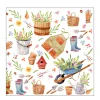 Ambiente Papierservietten Gartenarbeit, Happy Gardening, 33x33cm