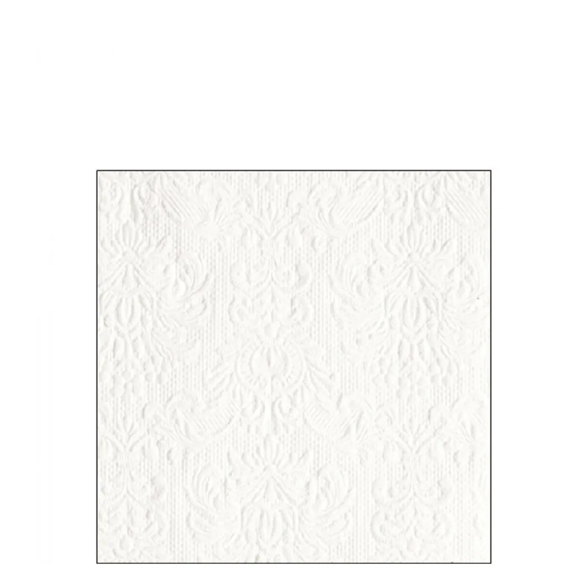 Ambiente Papierservietten Elegantes Weiß, 25x25cm