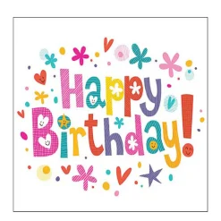 Ambiente Papierservietten Geburtstag, Happy Birthday, 33x33cm