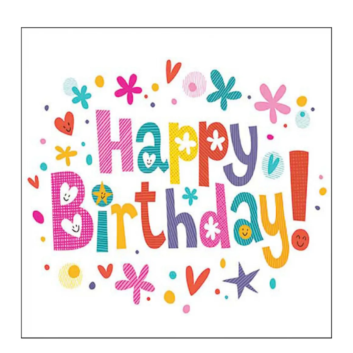 Ambiente Papierservietten Geburtstag, Happy Birthday, 33x33cm
