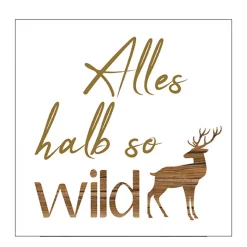 Ambiente Papierservietten Hirsch holzoptik - Alles halb so wild, 33x33cm