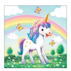 Ambiente Papierservietten Kinder, Einhorn Polly Jolly, 33x33cm