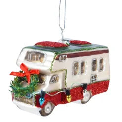 Baumschmuck Weihnachten, Wohnmobil mit Kranz, 11cm, Kaemingk