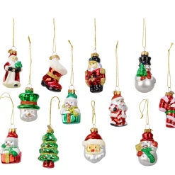 Baumschmuck Weihnachtsfiguren Mix, bunt, 8cm, Kaemingk