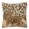 Baumwoll Kissen Hirsch, Hirsch im Gras bestickt, 45x45cm, Mars & More