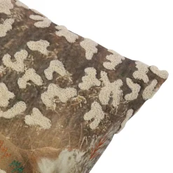 Baumwoll Kissen Hirsch, Hirsch im Gras bestickt, 40x60cm, Mars & More