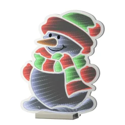 Beleuchteter Deko-Schneemann Frosty mit Hologramm Effekt, 60cm