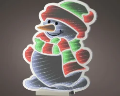 Beleuchteter Deko-Schneemann Frosty mit Hologramm Effekt, 60cm