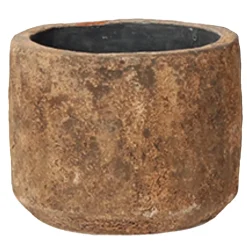 Übertopf Vintage Rustic, rustikaler Tontopf rostbraun, 15x20cm, WMG Grünberger