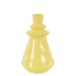 Blumenvase Palermo gelb, 8x15cm, Keramik