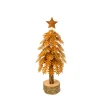 Deko Baum Weihnachten Used Look, Rost Tannenbaum mit Stern, Rostbaum auf Holzsockel, 28cm