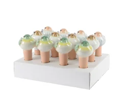 Deko Bewässerungsvogel orange-braun, Keramikvogel für Pflanzenbewässerung,15cm