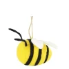 Deko Biene aus Filz zum Hängen, Filzbiene gelb-schwarz, 5x4cm