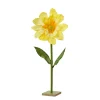 Deko Blume auf Ständer, Papierblume gelb, 80cm