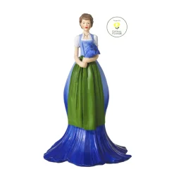 Deko Blumenmädchen Enzian, Enzianmädchen, blau, 17cm, stehend, Fiebiger Floristik