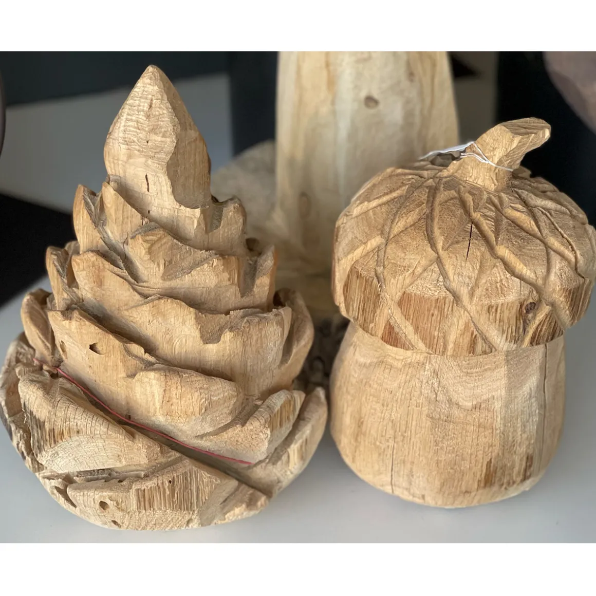 Deko Eichel Natur, Eichel aus Naturholz, 25cm, WMG Grünberger