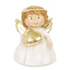 Deko Engel Lilian, putziger Weihnachtsengel mit goldenem Herz, 10cm