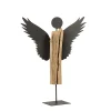 Deko Engel Thaddäus, Naturholzengel mit Eisenflügel, 65cm, WMG Grünberger