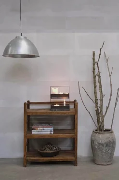 Deko Etagere Lyan used look, Metalltabletts 2-stufig, 35x30cm, Trademark Living