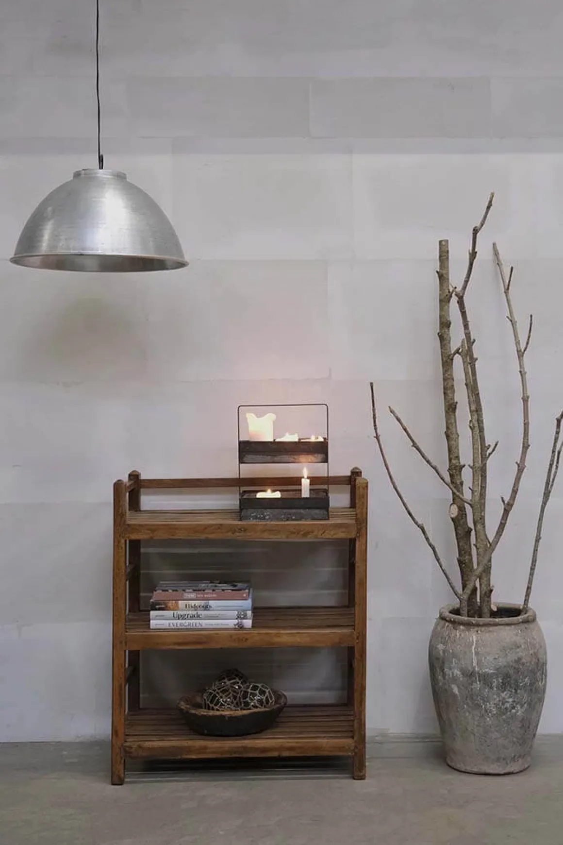 Deko Etagere Lyan used look, Metalltabletts 2-stufig, 35x30cm, Trademark Living