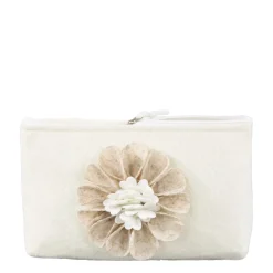 Deko Filztasche mit Blume, Kosmetiktasche mit Filzblume, 20x14cm