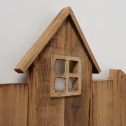 Deko Garderobe Haus, Holzgarderobe mit 7 Haken, 34x64cm, Boltze Home Collectionen