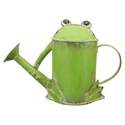 Deko Gießkanne Frosch, Metallkanne in Froschform hellgrün, 32x21cm, Metall