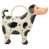 Deko Gießkanne Hund Dalmatiner, Metallhund schwarz-weiß, 42cm