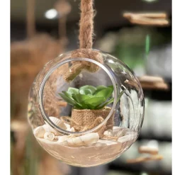 Deko Glaskugel, hängendes Terrarium,15cm, Mica Decorations