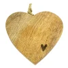 Deko Herz, Holzherz mit Herz, 15x15cm, Mangoholz, Hänger