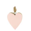 Deko Herz Lack, Holzherz mit rosa Lacküberzug, 8x8cm, Hänger