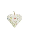 Deko Herz mit Blumen, Metallherz mit Wiesenblumen pastell, 10cm, Hänger