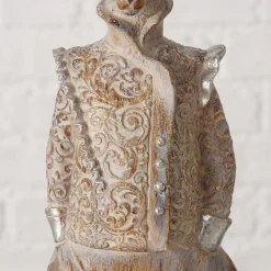 Deko Hirsch Jenno, edler Winterhirsch im Frack oder Kleid, 42cm, Boltze Home Collections