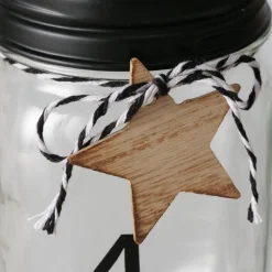 Deko Kerzengläser Advent, Kerzenhalter mit Zahlen 1-4 und Holzstern, Boltze Home Collections