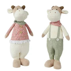 Deko Kuh, Plüschkuh mit grüner Hose, 43cm
