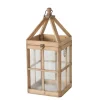 Deko Laterne Torre, Holzlaterne mit Glas-Sprossen-Fenster, 56cm, Boltze Home Collection