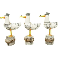 Deko Möwe mit Schild Ankerplatz, Metallmöwe mit Pfeife und Matrosenkappe, 36cm