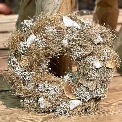 Deko Naturkranz, Kranz mit Gräser und Pilze, Ø28cm, DIJK Natural Collections