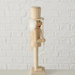 Deko Nußknacker Havre, Holzfigur mit Helm und Schwert, 38cm, Holz, Boltze Home Collections